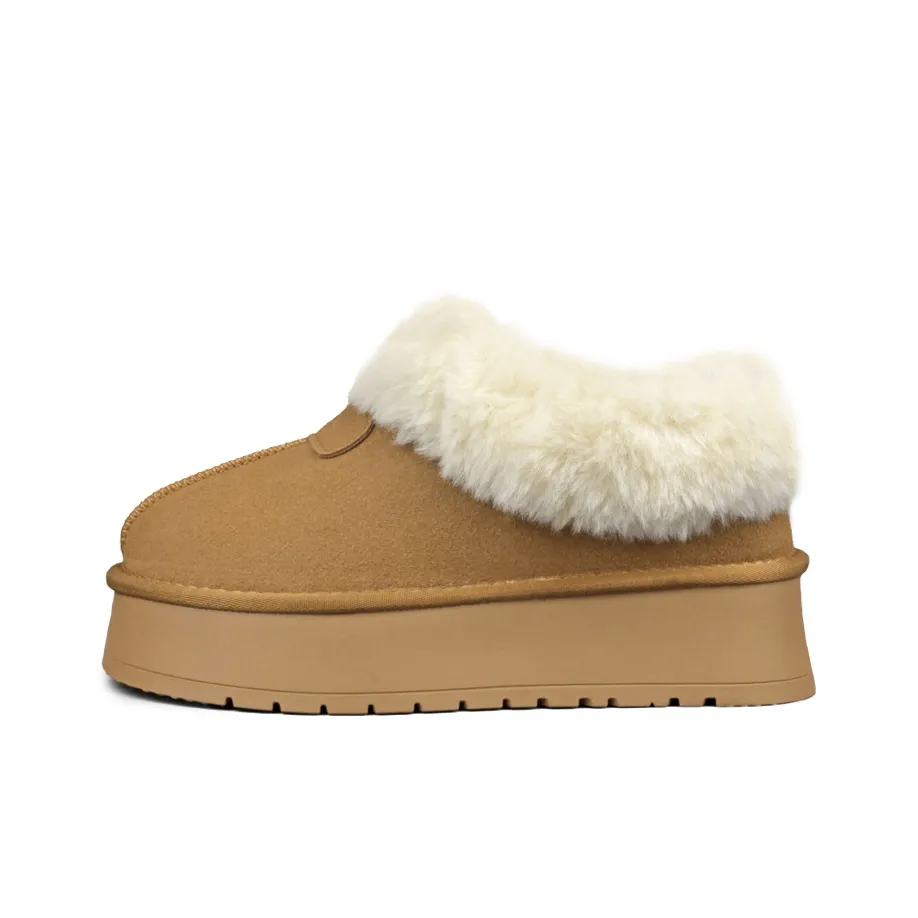 N6N8 Теплоизоляционные Устойчивые к истиранию Короткие Снежные ботинки Женские Каштановый