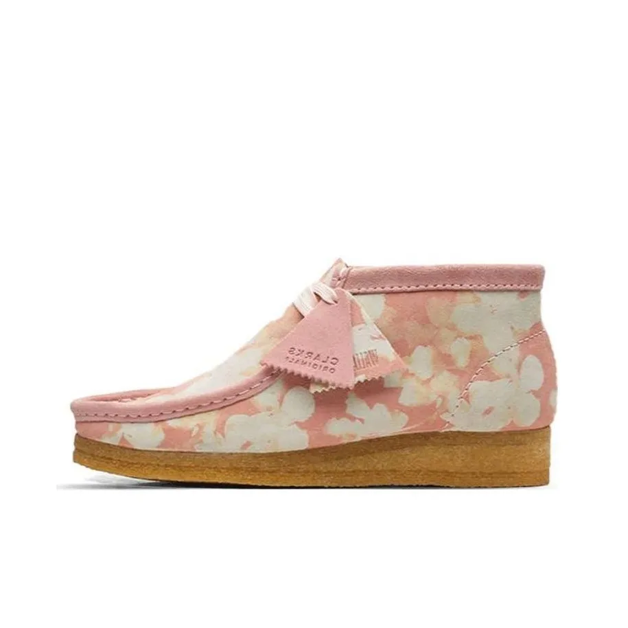 Clarks Originals Wallabee Boot Pink Floral Women's