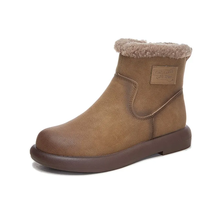 Lady's House Warm Slip-Resistant Ankle-Length Snow Boots Women's