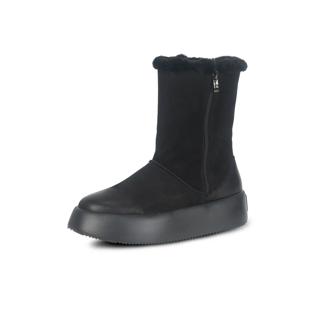 Thai Points Warm Wear Resistant Slip Resistant Crew Snow Boots Men's Black