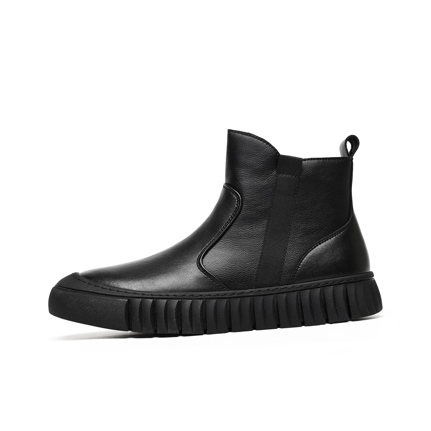 LUOGOKS Ankle Boots Men's Black