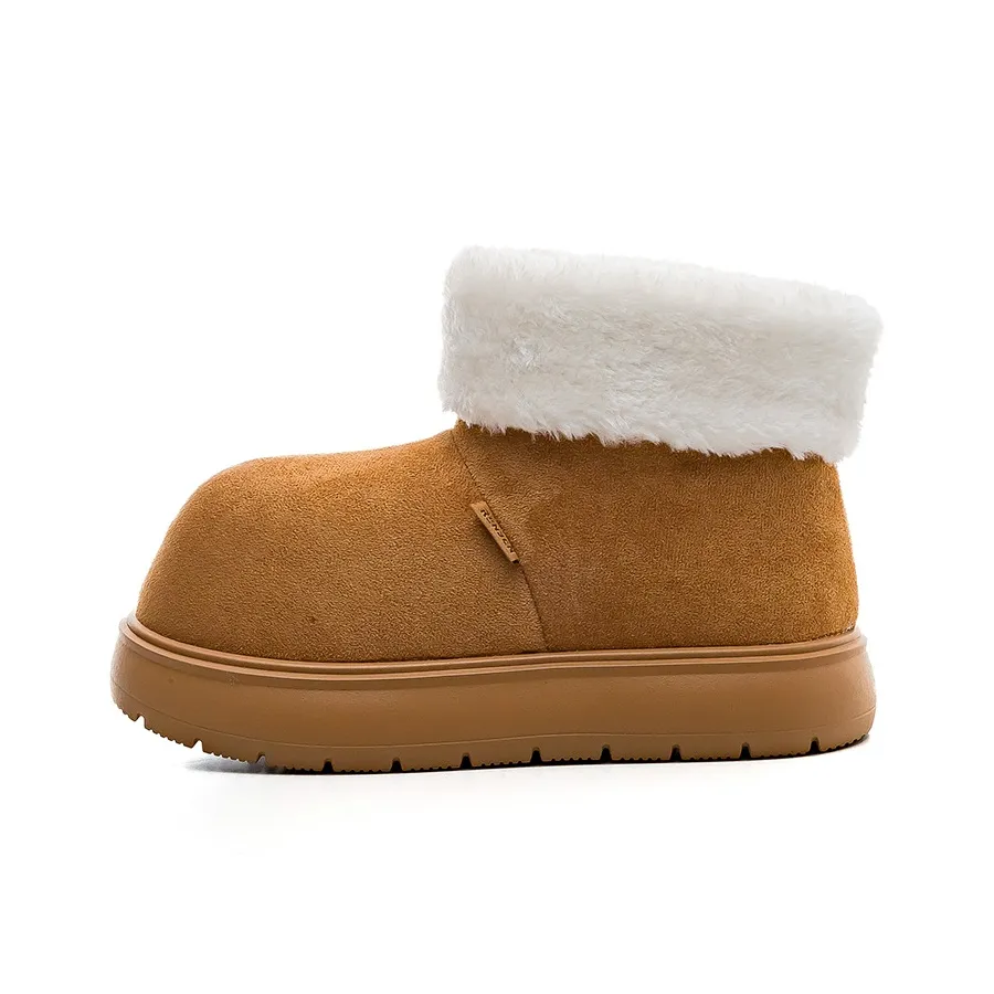 RENBEN Женские Сноубутсы Теплоизоляционный визуально увеличивает рост Покрытие Короткий Капибара Женские CAMEL