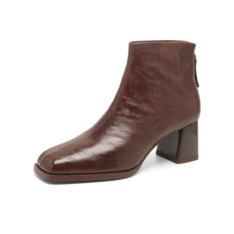 BAFFN Ankle Boots 6CM Women's Coffee