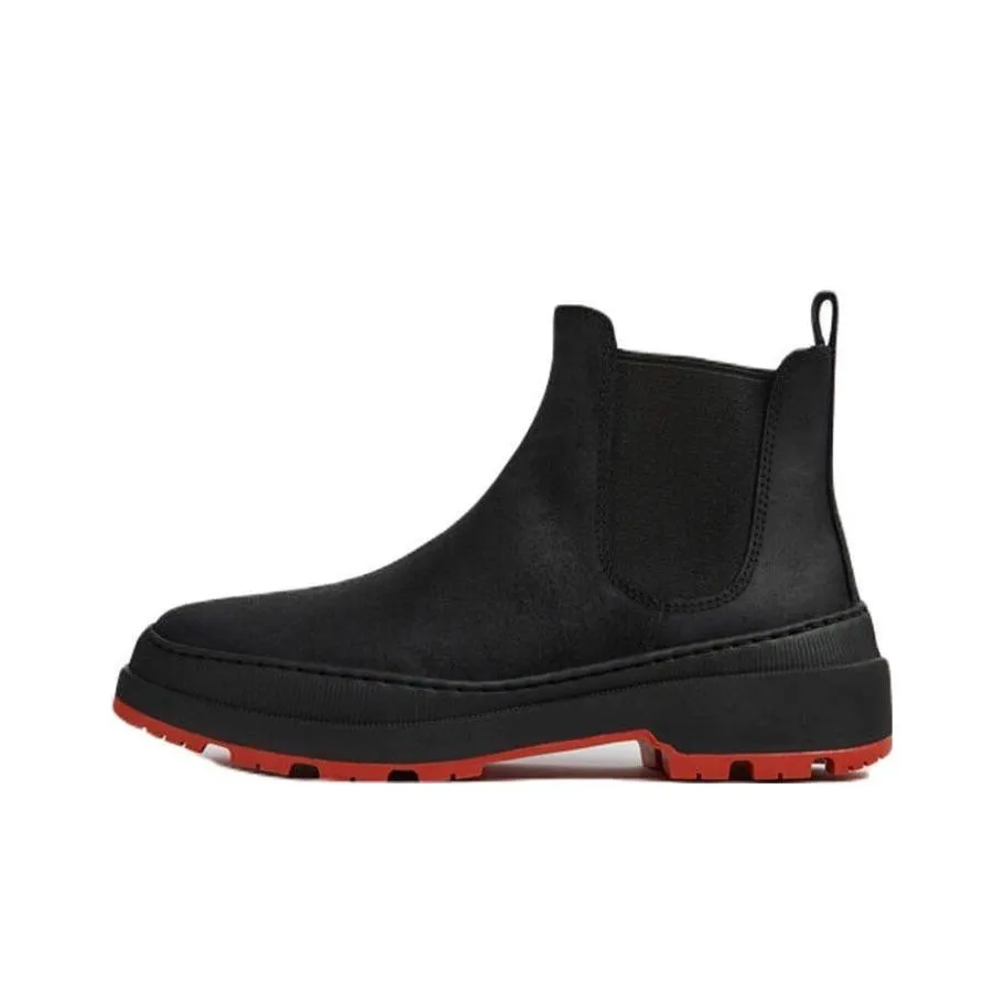 CAMPER Brutus Trek Short Chelsea Boots Women's Black Red