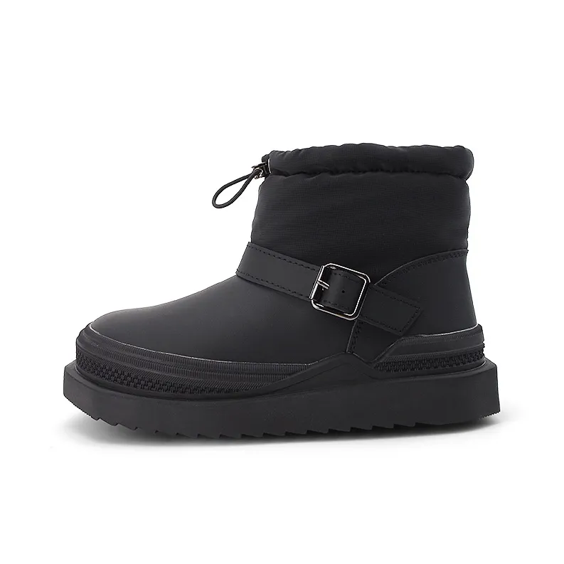 Warrior Insulated Shoe Warm Wear Resistant Height Increasing Crew Snow Boots Women's Black