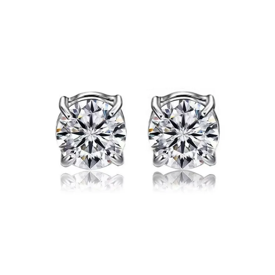 GUDUD Moissanite No Hole Earrings Handsome Magnetic Minimalist Style Clip on Earrings For Niche Audience Unisex