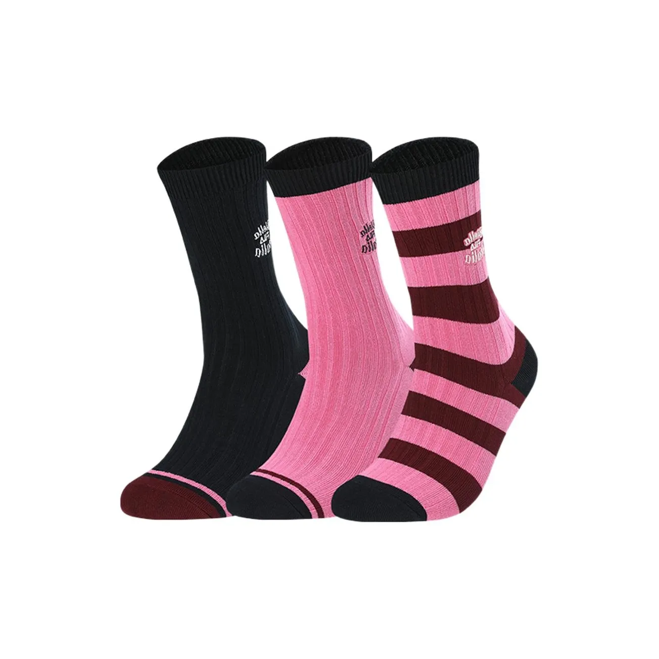 FILA ORIGINALE Носки до колена Женские 3 упаковки Syrah Вино Красный Legend Синий Кашемир Розовый