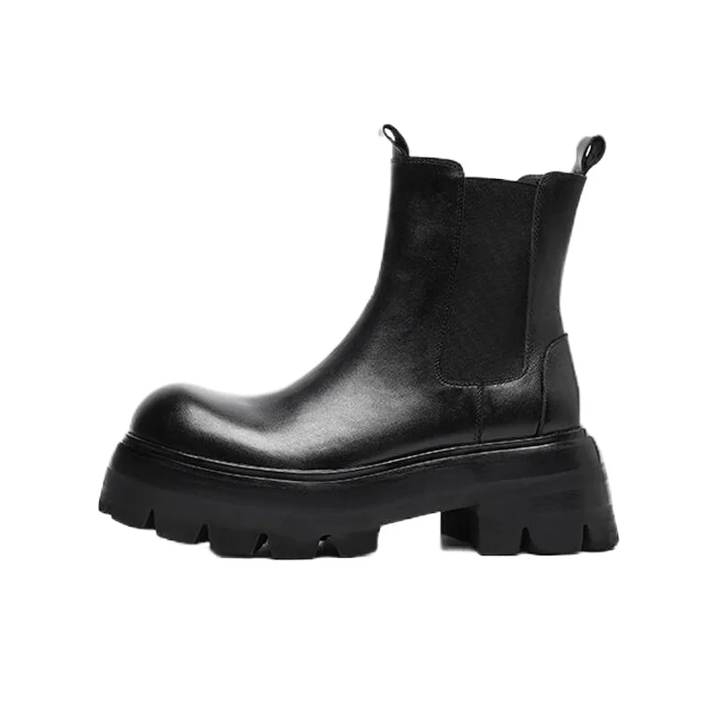 Xiwencha Короткий Челси Мужской Черный