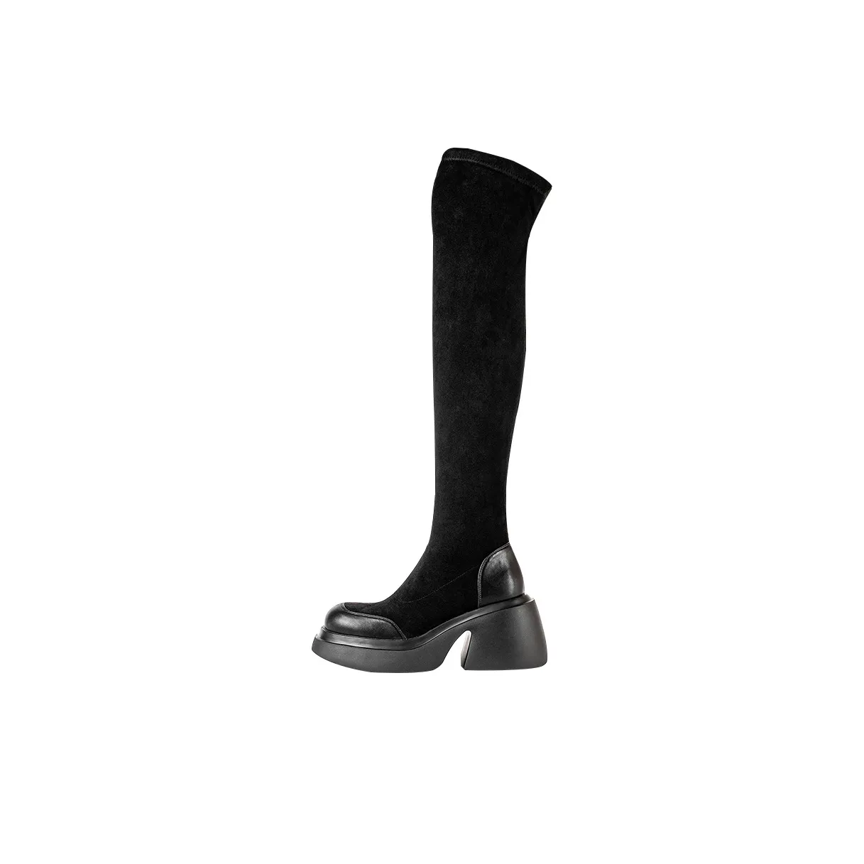 Wonderful Couple Over-the-knee Boots 8.5cm Women's Black