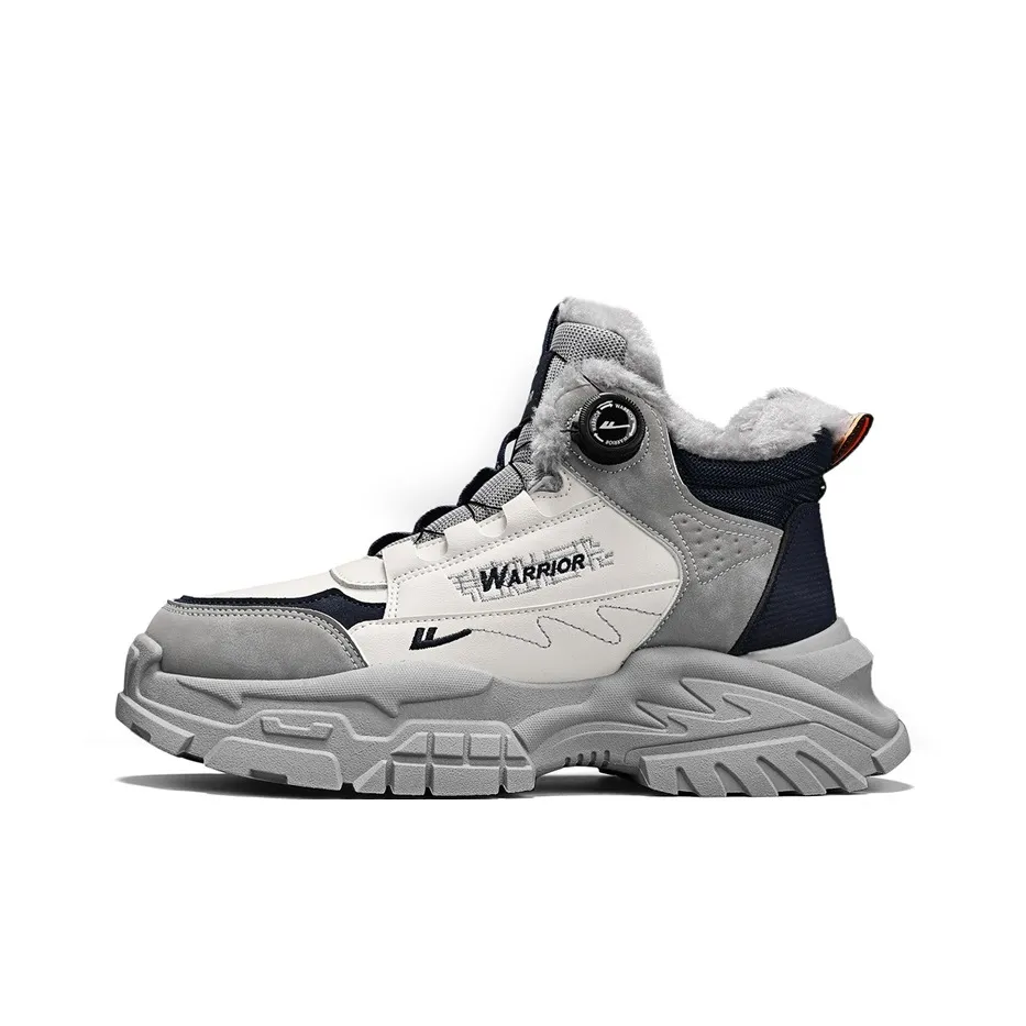 Warrior Ankle Length Martin Boot Men's Beige Gray Dark Blue