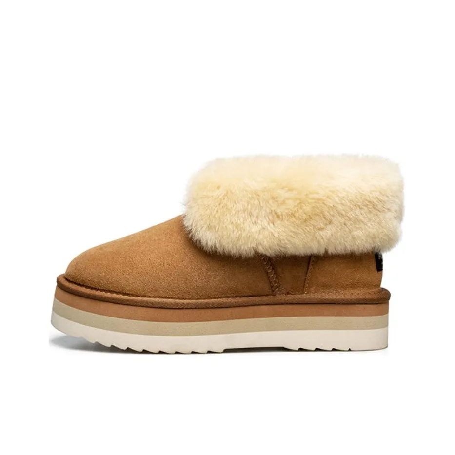 AU MU Термические Снежные Ботинки с Увеличением Высоты на 4 см Женские