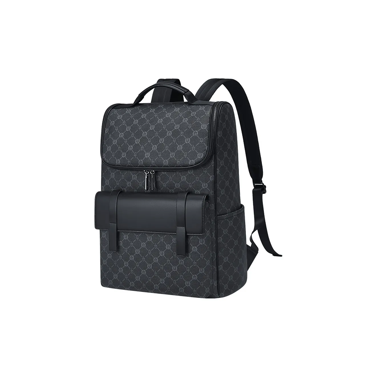 GOLF PVC Synthetic Leather Backpack Regular Men's Gray & Black