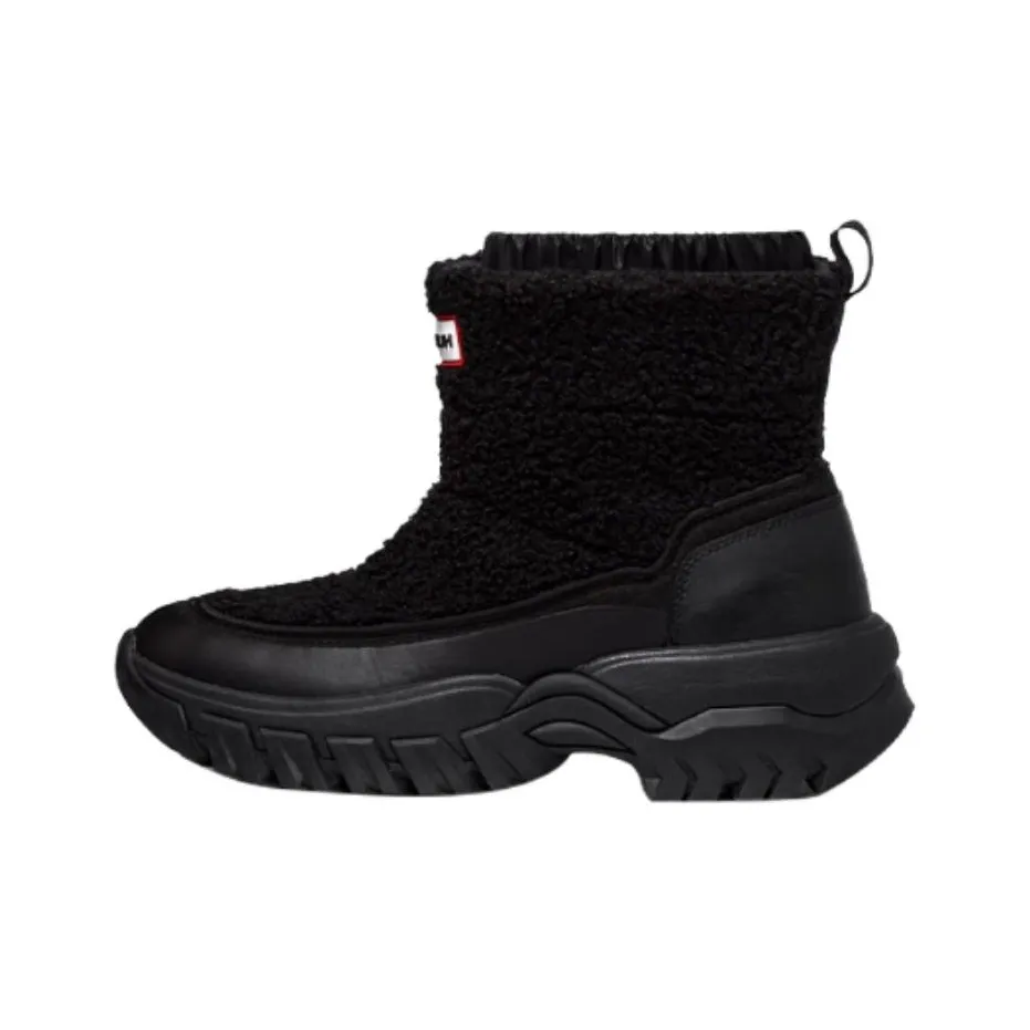 HUNTER Короткие Снежные Ботинки Женские Черные