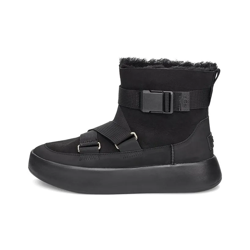 UGG Classic Boom Buckle Snow Boots Black Women's