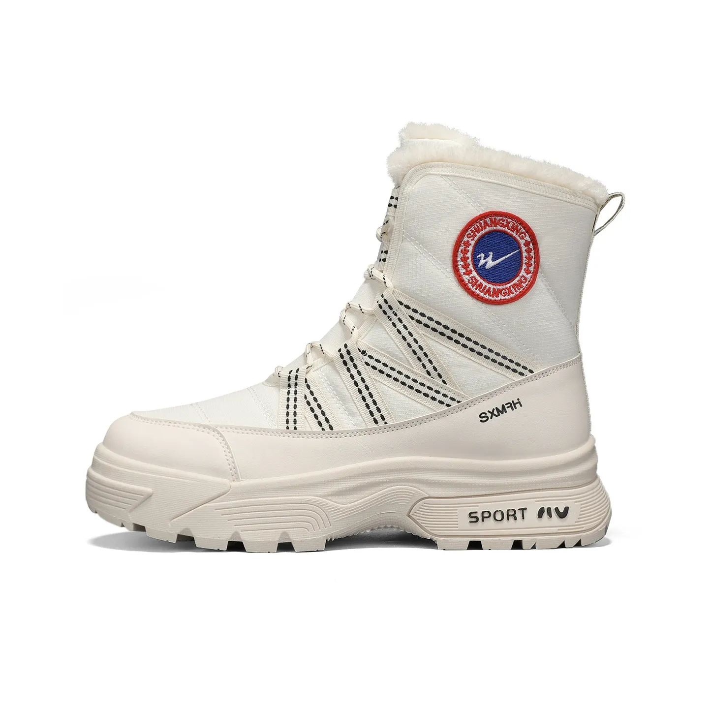 Binary Термический Увеличивающий Высоту Противоскользящий Короткий Снегоботинки Унисекс Белый