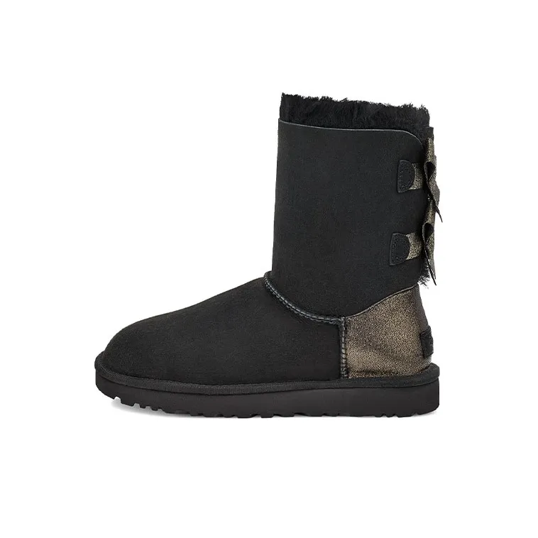 UGG Bailey Thermal Short Snow Boots Women's Black UGG Bailey Теплые Короткие Снежные Ботинки Женские Черные