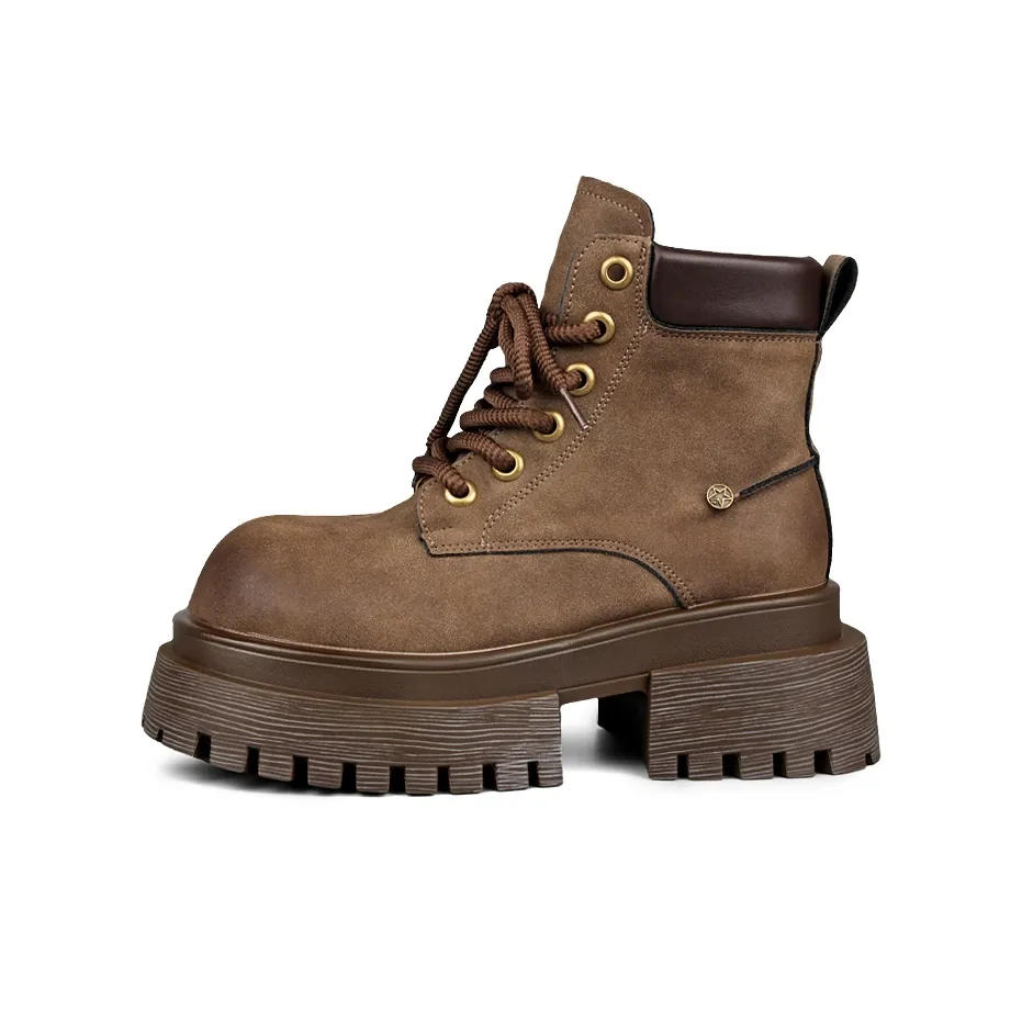 WENPU Короткий Мартин Ботинок Платформа Женские