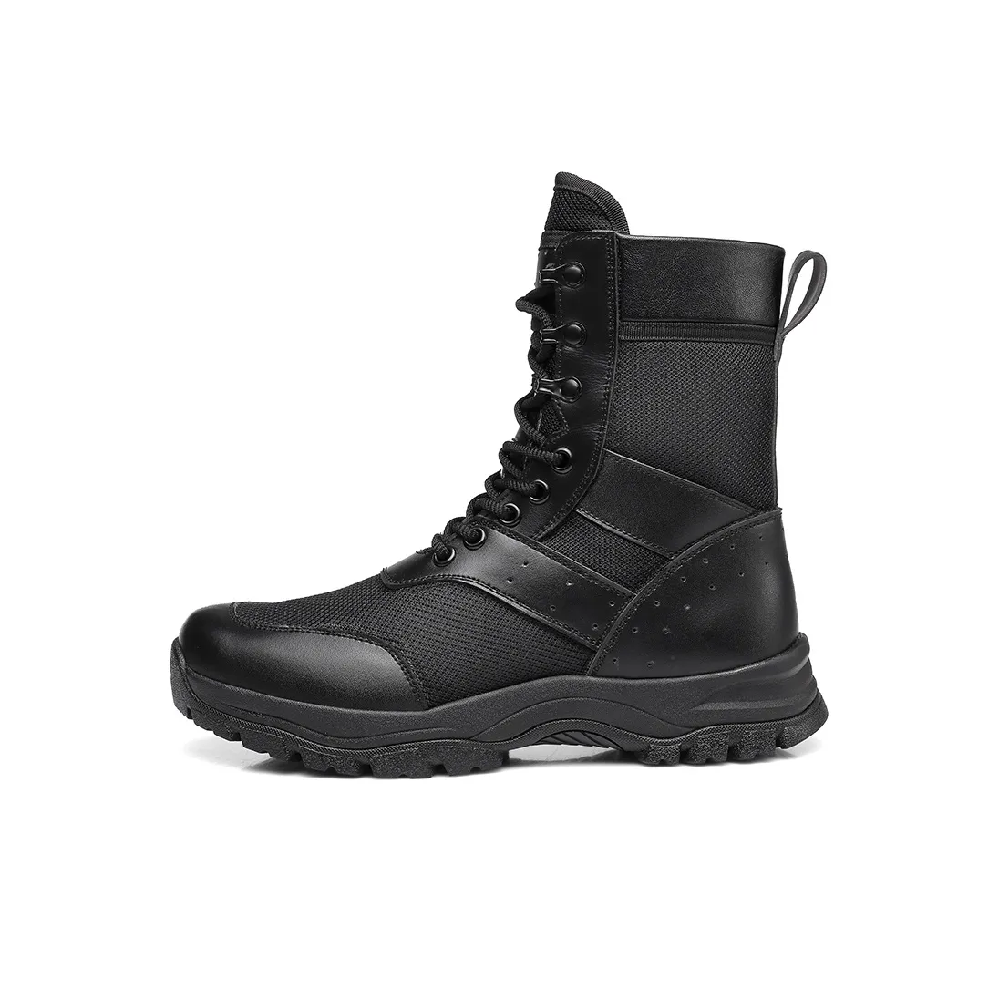 Strongman 3515 Outdoor Men's Boots Short Black 17.5cm Trendy Versatile High Top Boots