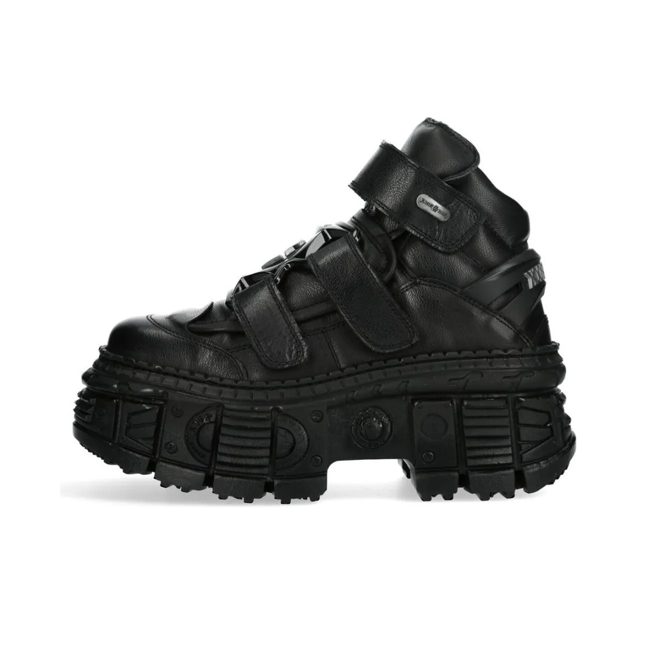 NEW ROCK Ankle Boots 10cm Unisex Black