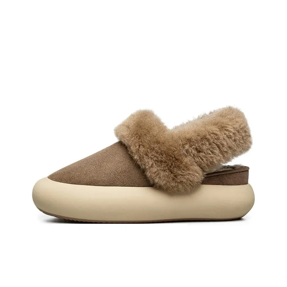 AU MU Термические Короткие Снежные Ботинки Женские Коричневые