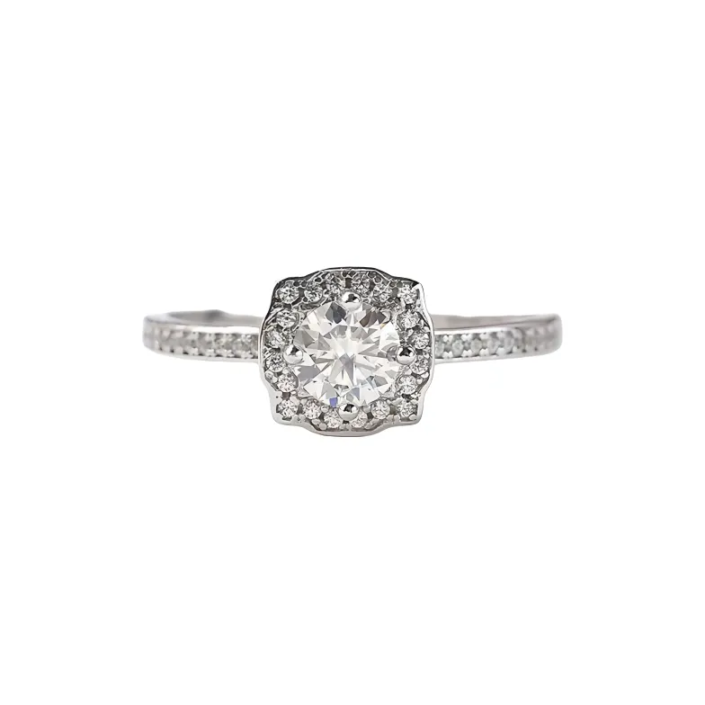 Stone On The Line S925 Silver Moissanite Rings Women's