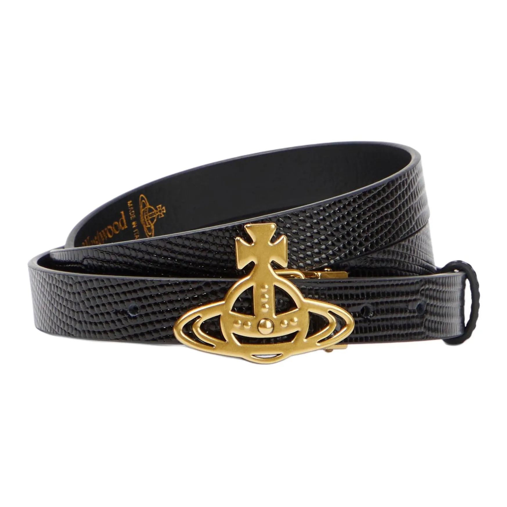 Vivienne Westwood Leather Belts Women's Black Width 2CM