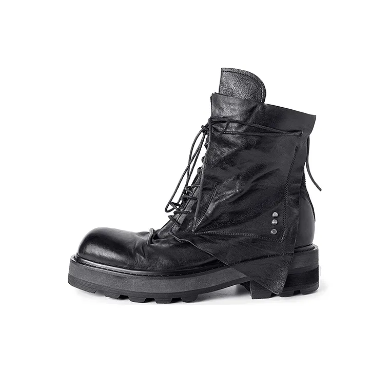 HUANXIANGZHE 15cm Martin Boot Унисекс Черный