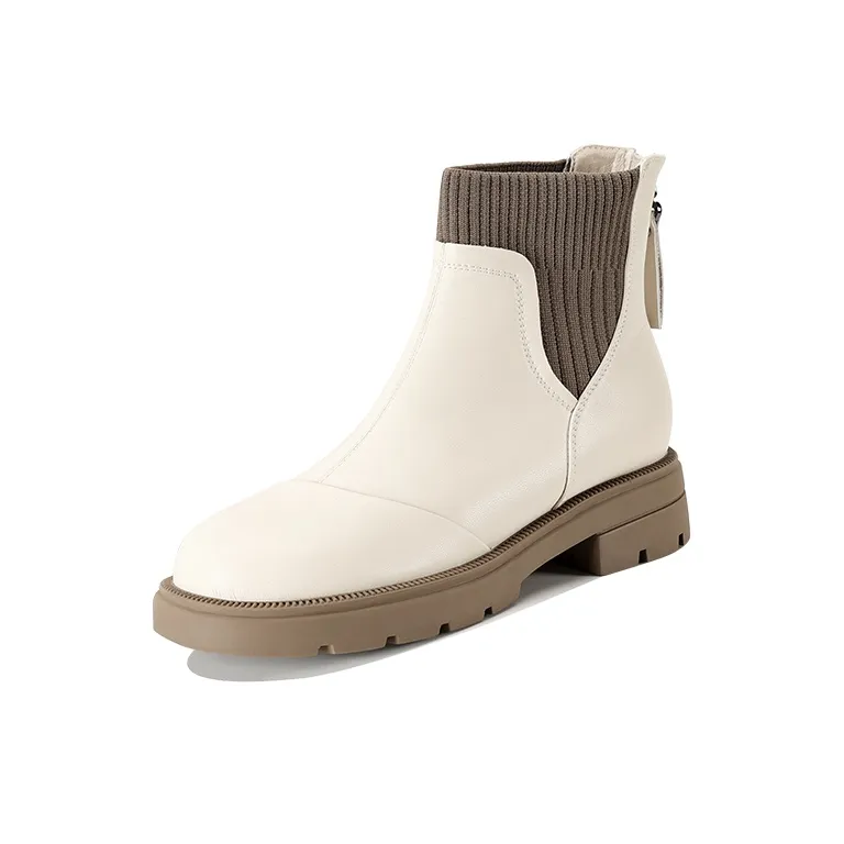 Dme Short Chelsea Boots 4cm Women's Beige