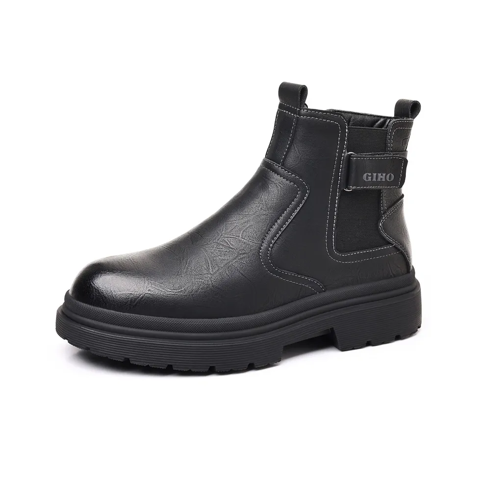 GIHO Ankle Boots Medium Heel Men's Black