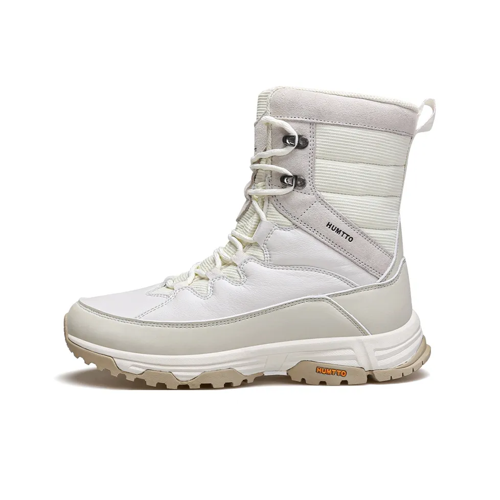 HUMTTO Slip Resistant Cushioning Warm Wear Resistant Crew Snow Boots Women's Ecru