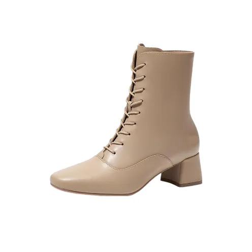 ZSAZSAZSU Ankle Boots 4.5cm Women's Apricot