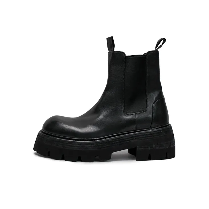 Viplander Short Chelsea Boots 8cm Men's Black
