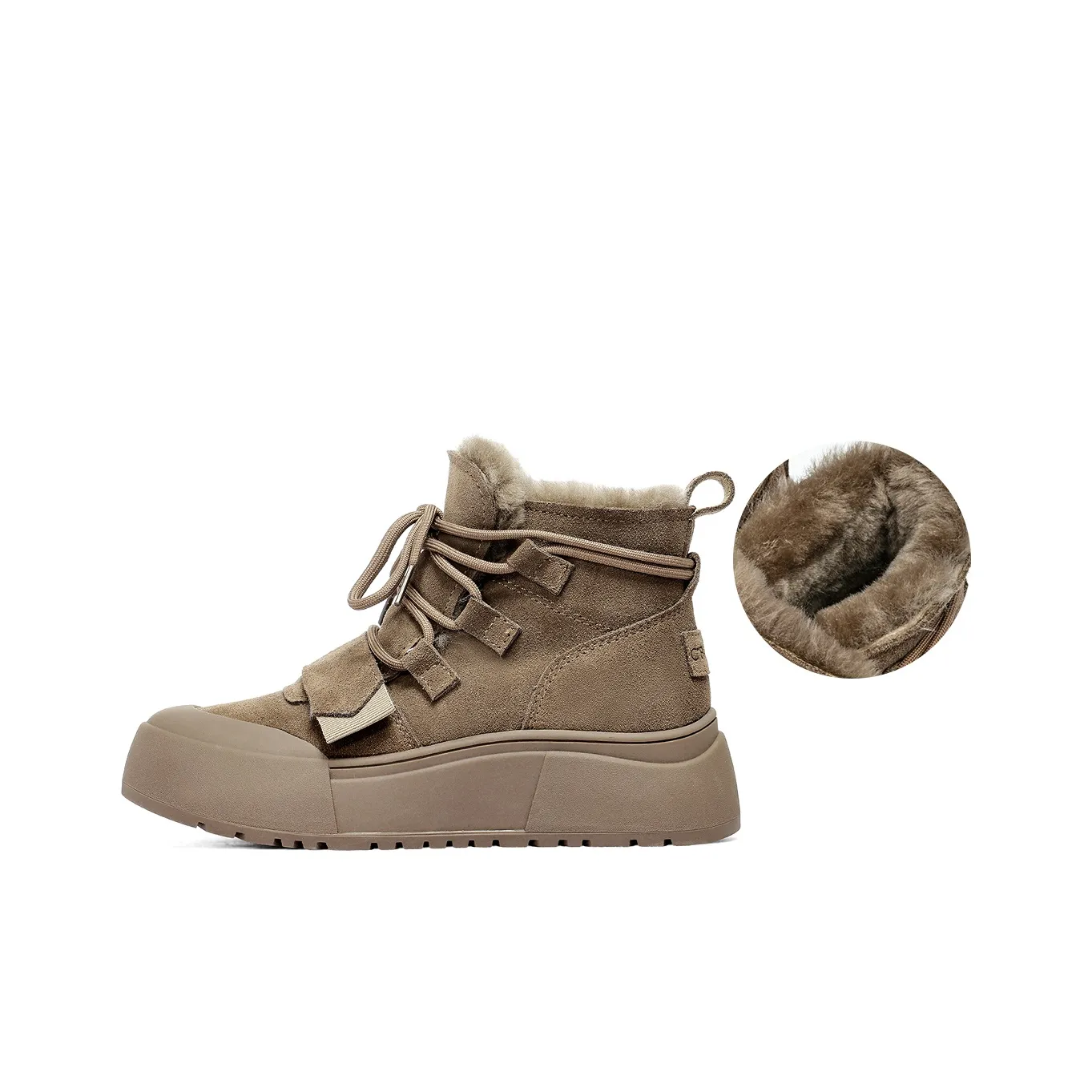 C°BANNER Short Mid Calf Snow Boots Women's Olive Green