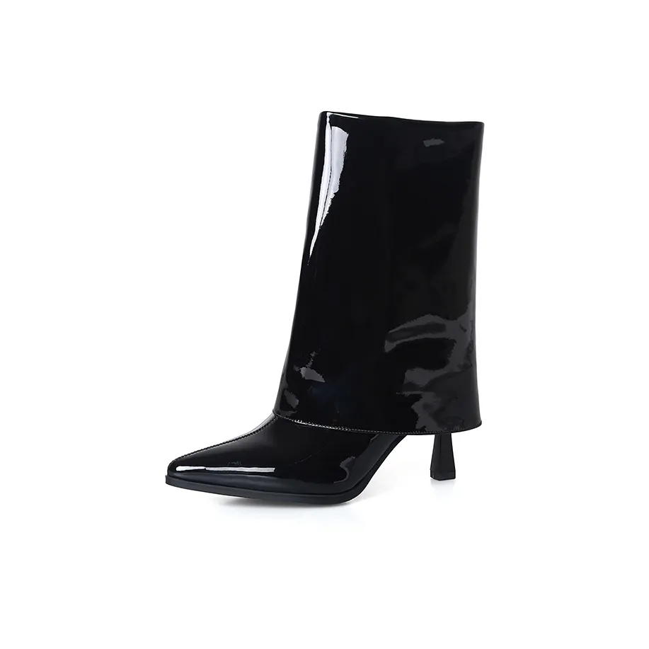 Yeezyy Reezy Bootcut Pants Ankle Boots 7 Cm Women's Black