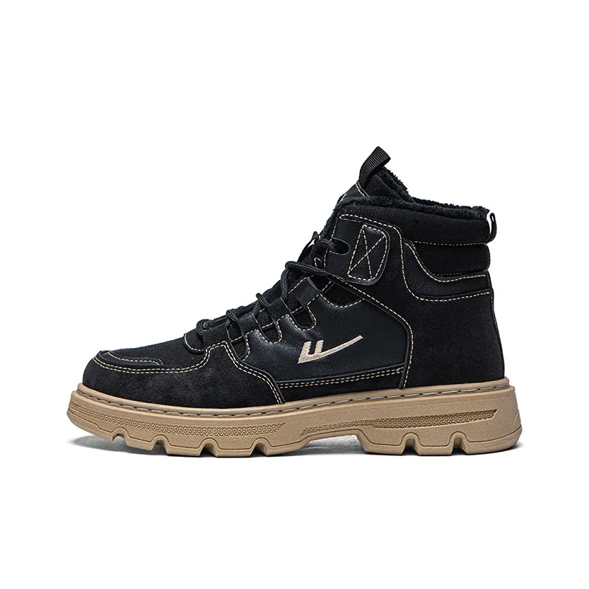 Warrior Утолщенный And Флис Линейный Утепленный Мартин Ботинок Мужской Черный