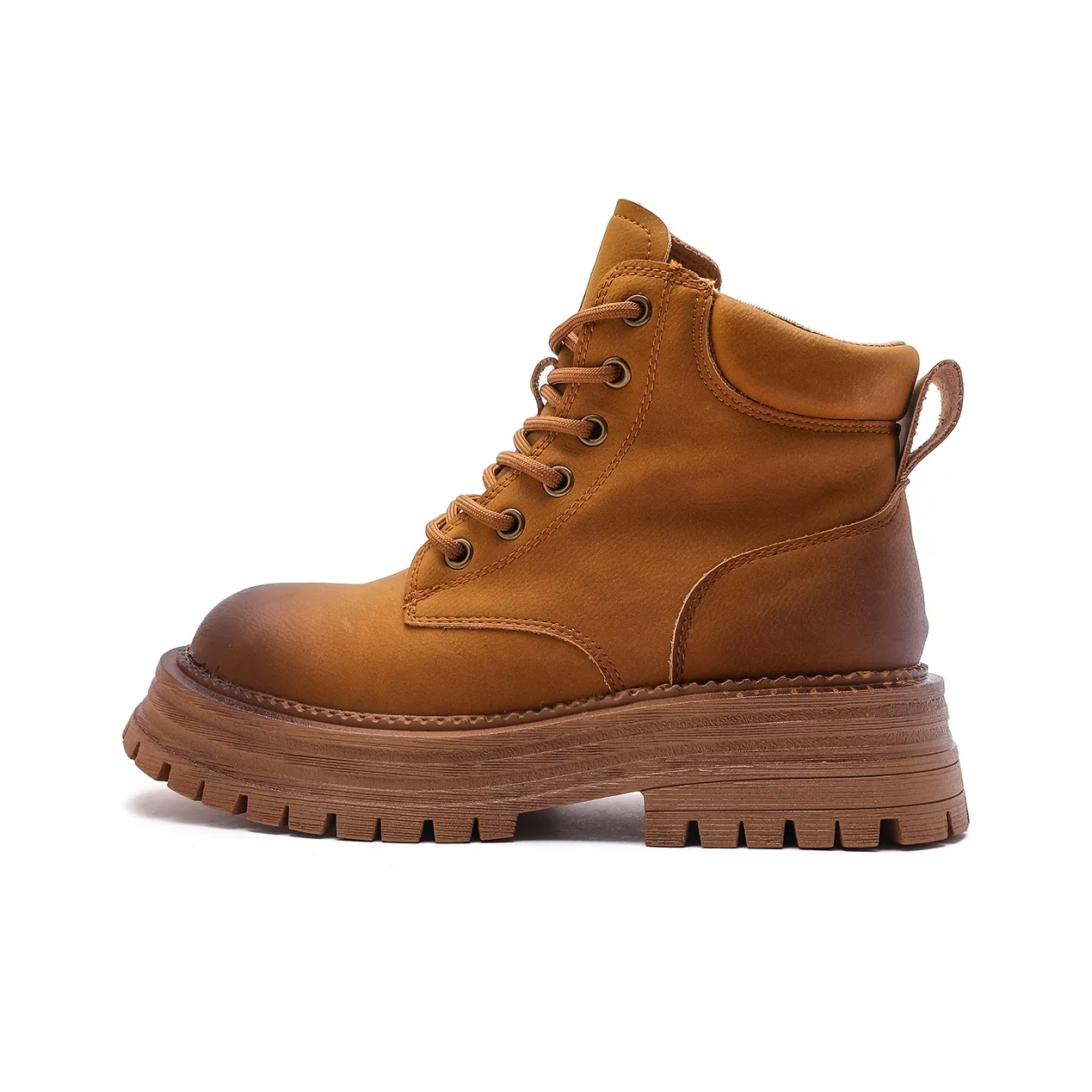 Mengsai Короткий Мартин Boot Женские Желтые