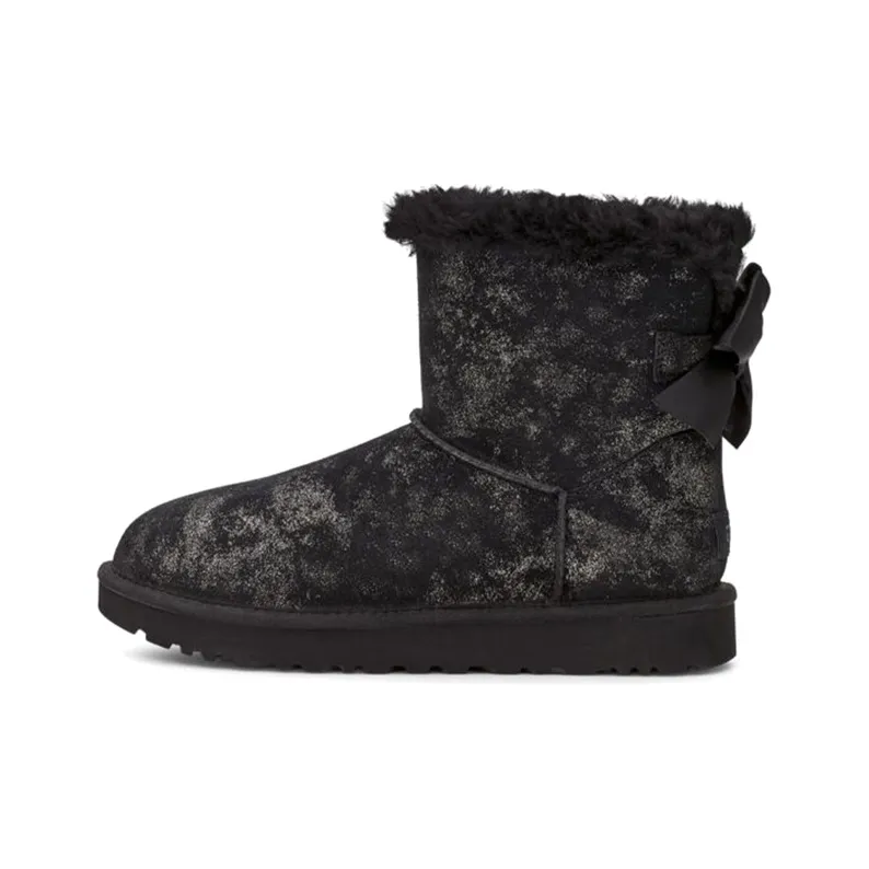UGG Mini Bailey Bow Glimmer Black Women's