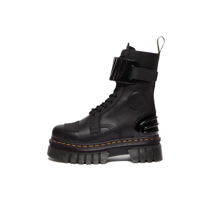 Dr.Martens Audrick 10 Eye Alternative Leather Lace Up Boots 'Black' Women's