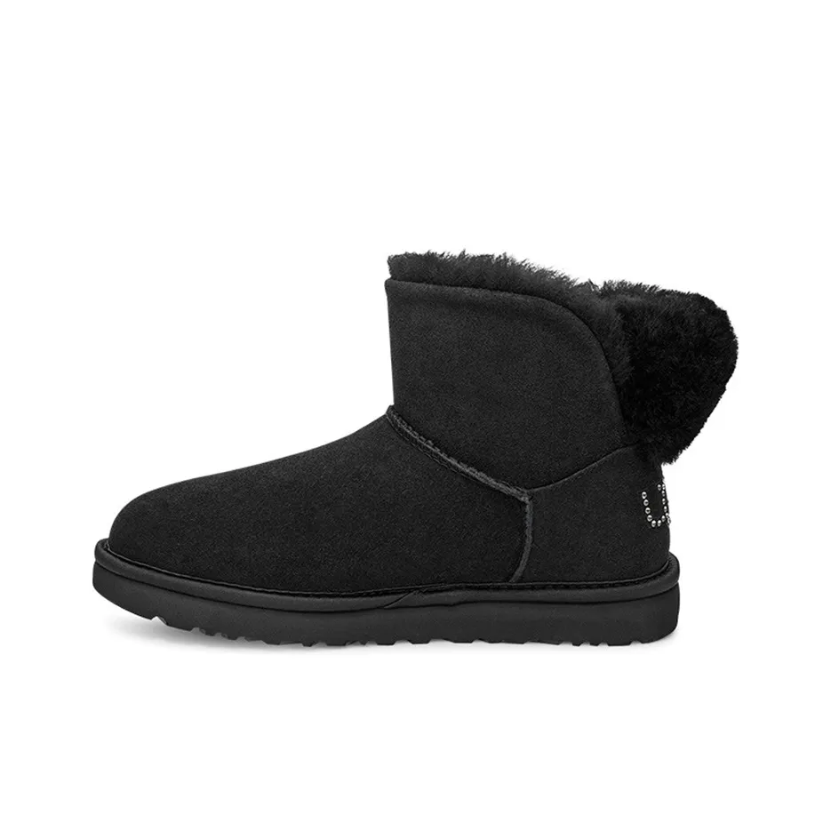UGG Classic Bling Mini Fleece Lined Pure Black Women's