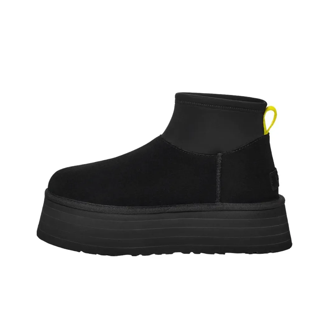UGG Classic Mini Dipper Boot Black Yellow Women's