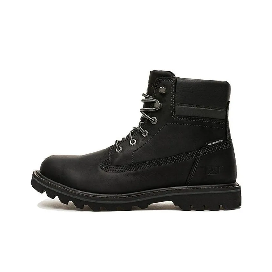 CAT Wear Resistant Slip Resistant Crew Outdoor Boots Men's Black