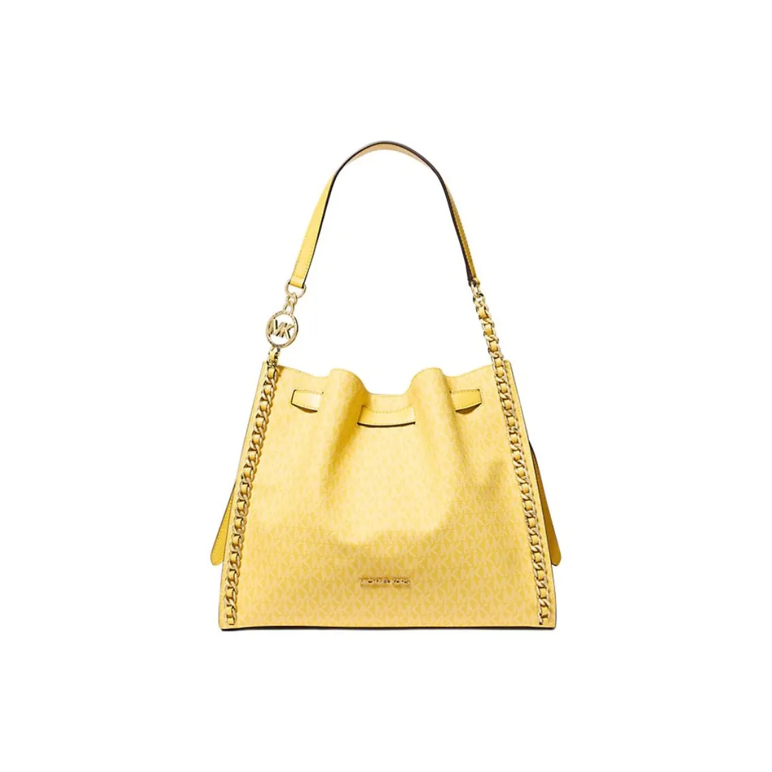 MICHAEL KORS Mina Coated Canvas Shoulder Bag Large Size Women's Yellow