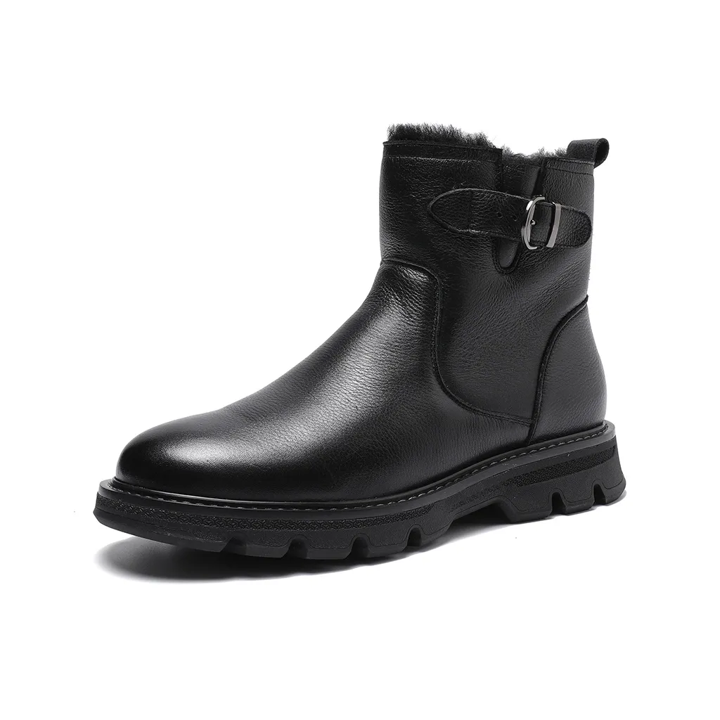 TRUMPPIPE Термический Износостойкий Амортизирующий Короткий MID Ботинки на голень Мужской Черный