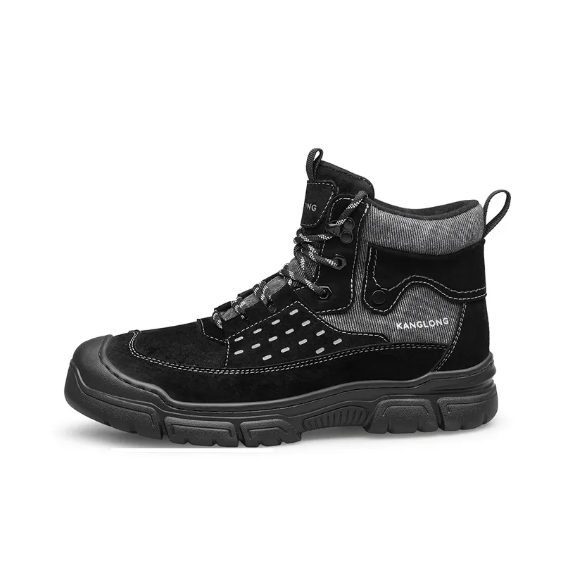KANGLONG Thermal Abrasion Resistant Cushioning Height Increasing Slip Resistant Short Outdoor Boots Men's