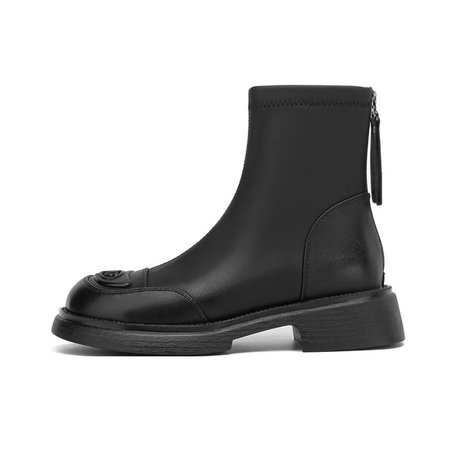KEKAFU Ankle Boots Women's Black/Brown/Apricot