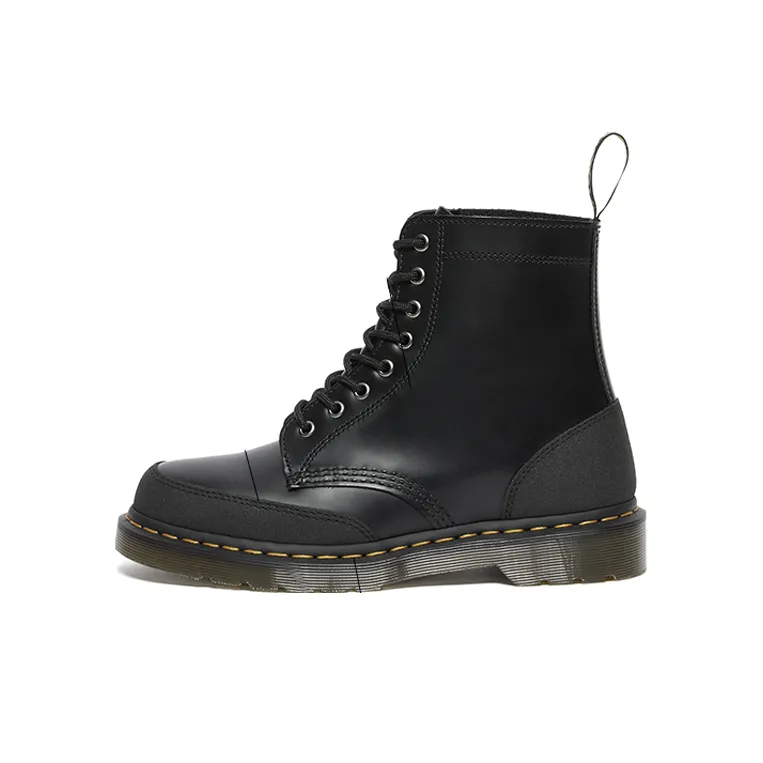 Dr. Martens 1460 Guard Panel Leather Lace Up Boots 'Black'