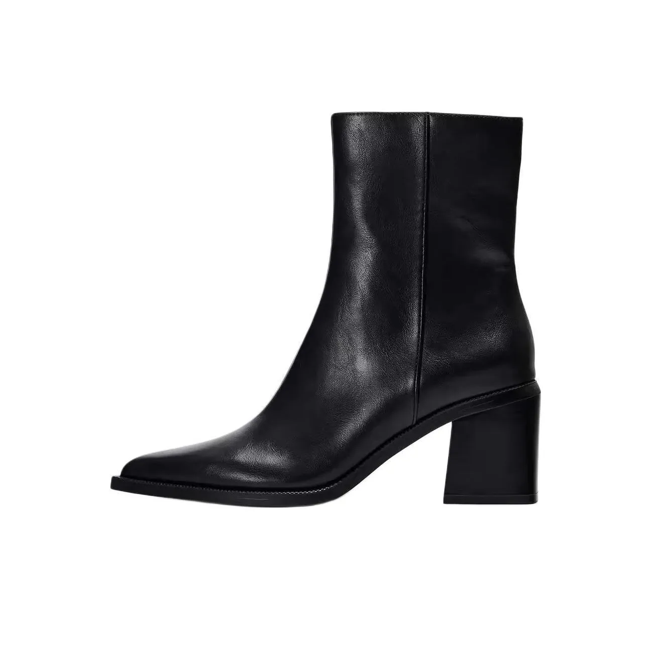 ZARA Ankle Boots 6cm Women's Black