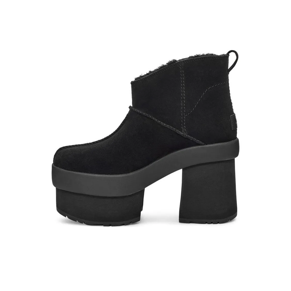 UGG New Heights Platform Mini Boot Black Women
s