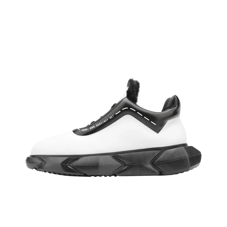 NORVINCY Snow Boots Unisex Black White