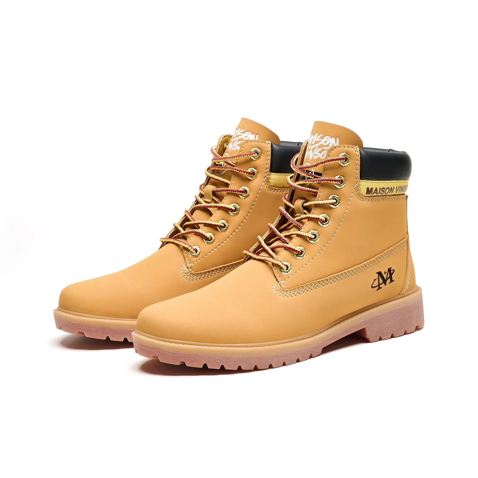 MAISON VINSON Желтые ботинки Короткий Мартин Boot Унисекс Желтый